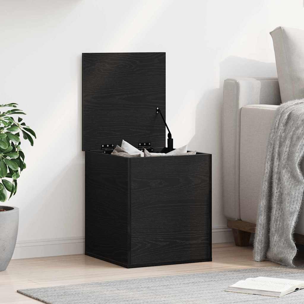 Storage Box Black Oak 40 x 42 x 46 cm Engineered Wood
