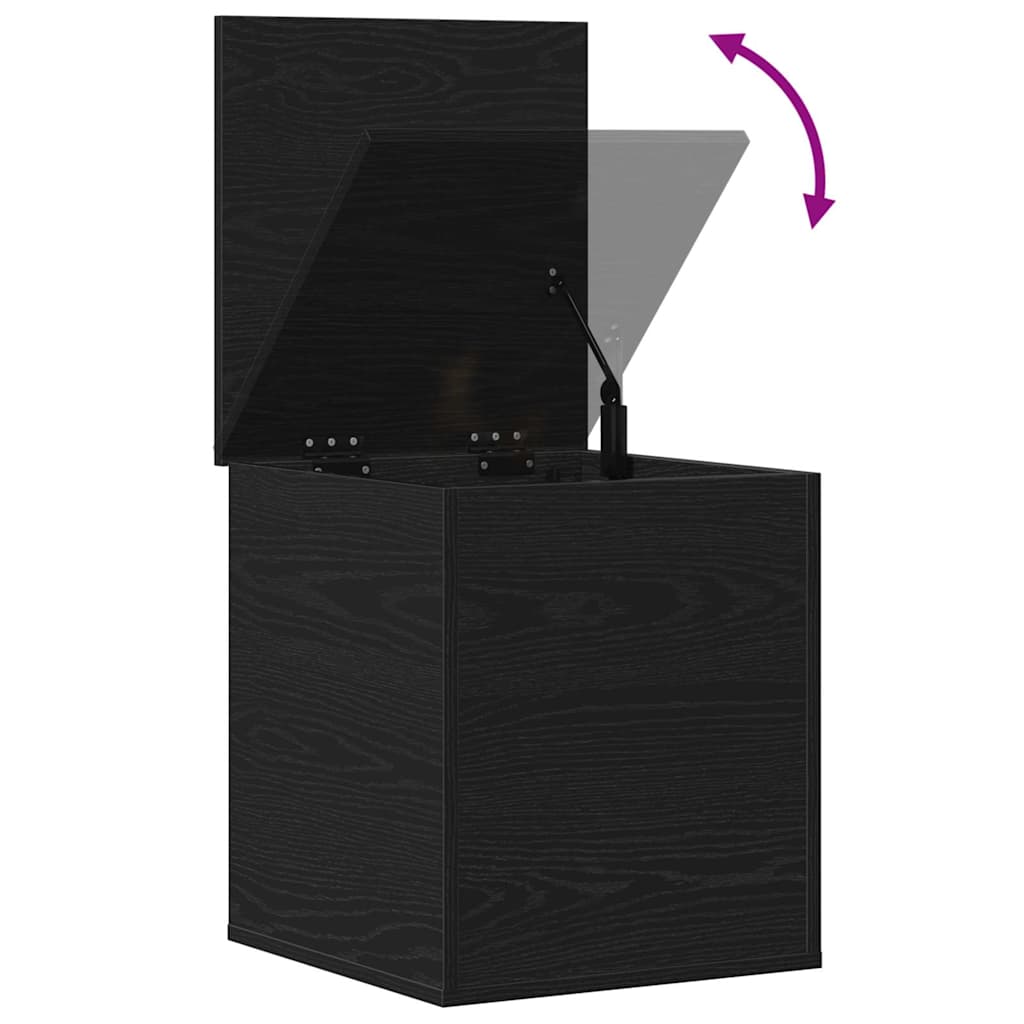 Storage Box Black Oak 40 x 42 x 46 cm Engineered Wood