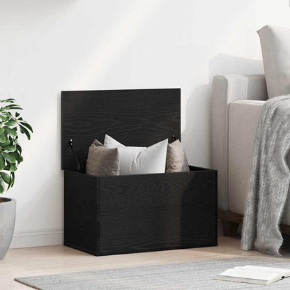 Storage Box Black Oak 60 x 35 x 35 cm Engineered Wood