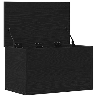 Storage Box Black Oak 60 x 35 x 35 cm Engineered Wood