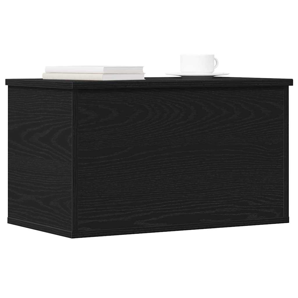 Storage Box Black Oak 60 x 35 x 35 cm Engineered Wood