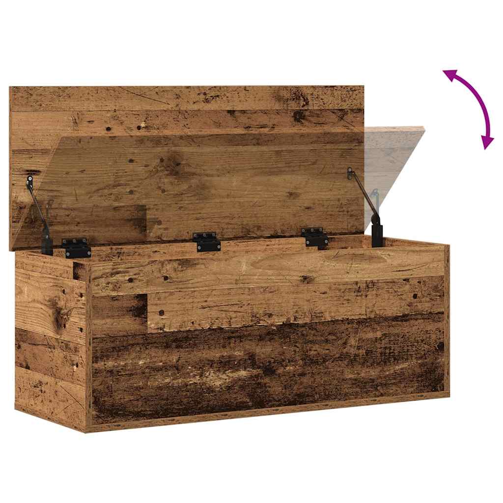 Storage Box Old Wood 90 x 35 x 35 cm Engineered Wood