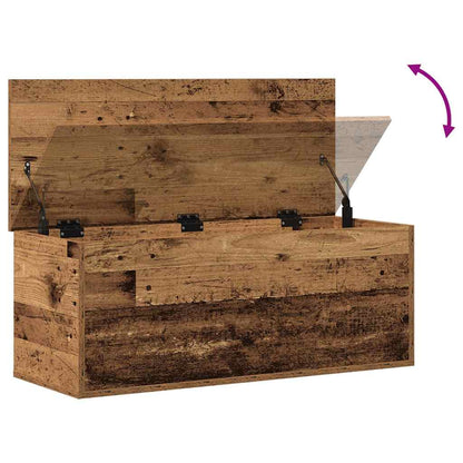 Storage Box Old Wood 90 x 35 x 35 cm Engineered Wood