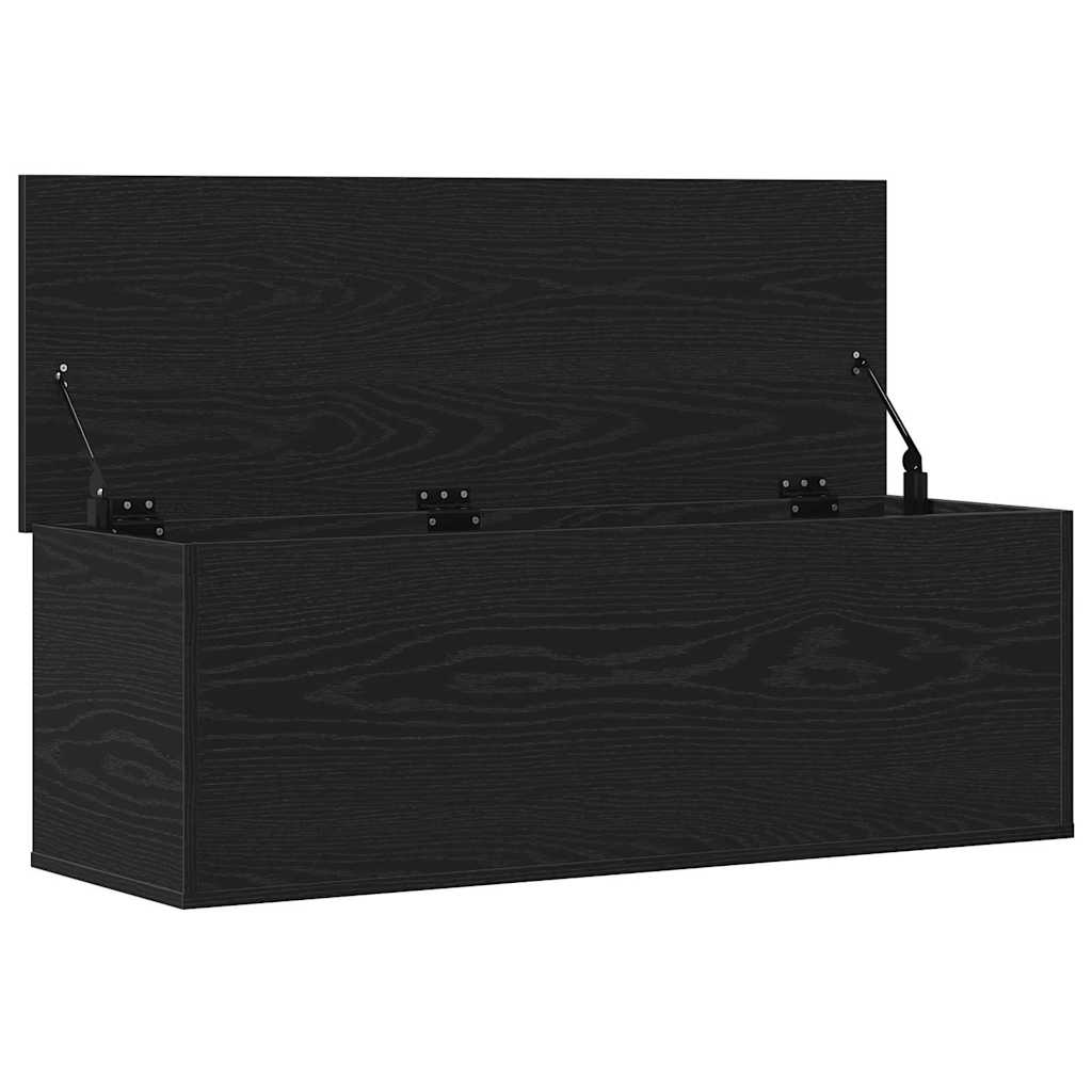 Storage Box Black Oak 102 x 35 x 35 cm Engineered Wood