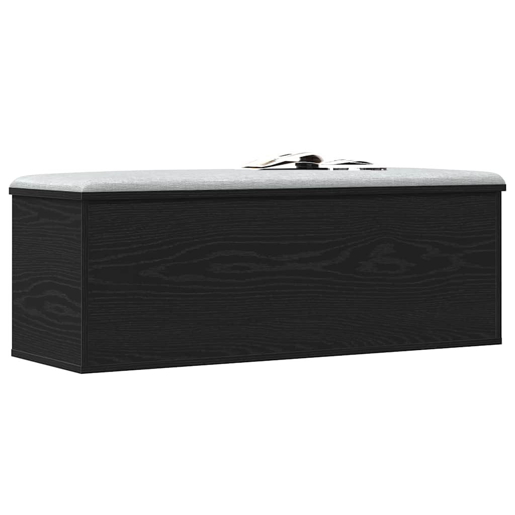 Storage Box Black Oak 102 x 35 x 35 cm Engineered Wood