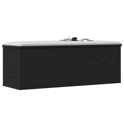 Storage Box Black Oak 102 x 35 x 35 cm Engineered Wood