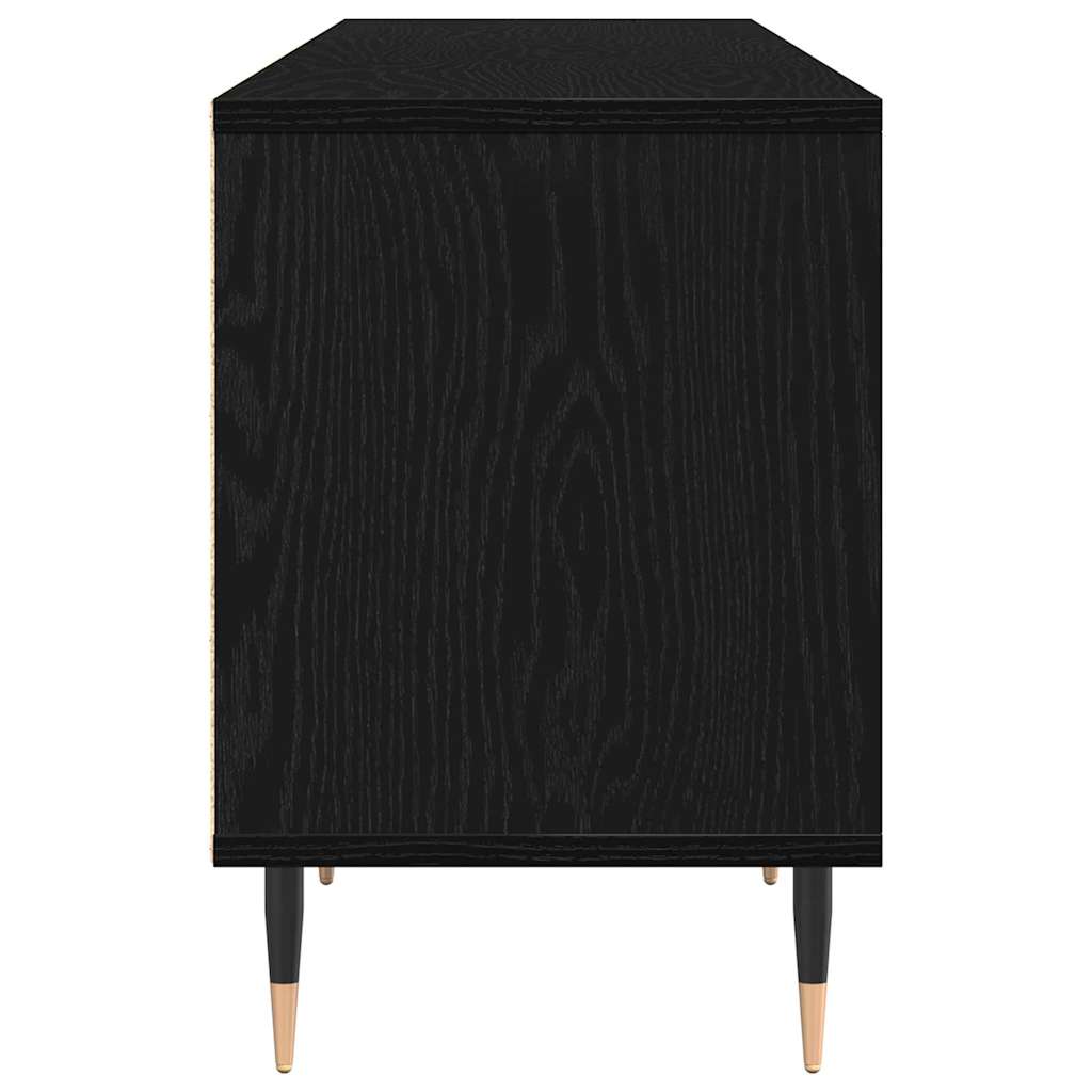 TV Cabinet Black Oak 150 x 30 x 45 cm Engineered Wood