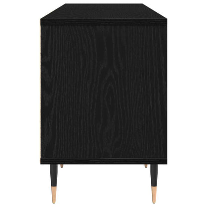 TV Cabinet Black Oak 150 x 30 x 45 cm Engineered Wood