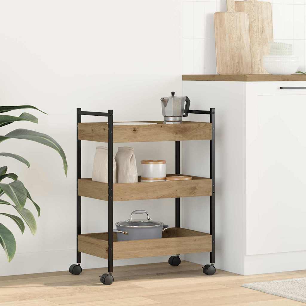 Kitchen Trolley Artisan Oak 50 x 30 x 70 cm Engineered Wood