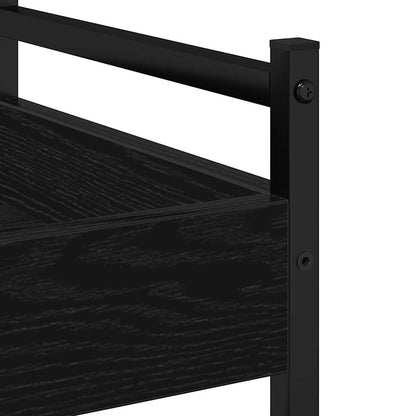 Kitchen Trolley Black oak 50 x 30 x 70 cm Engineered Wood