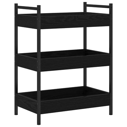 Kitchen Trolley Black oak 50 x 30 x 70 cm Engineered Wood