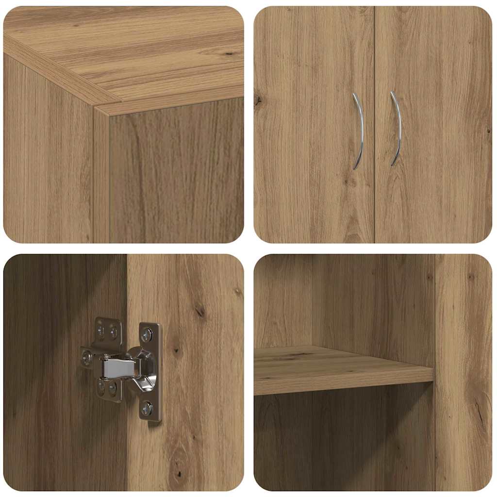 Office Cabinet - Artisan Oak - 60 x 32 x 77.5 cm - Engineered Wood