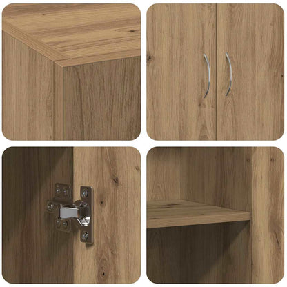 Office Cabinet - Artisan Oak - 60 x 32 x 77.5 cm - Engineered Wood