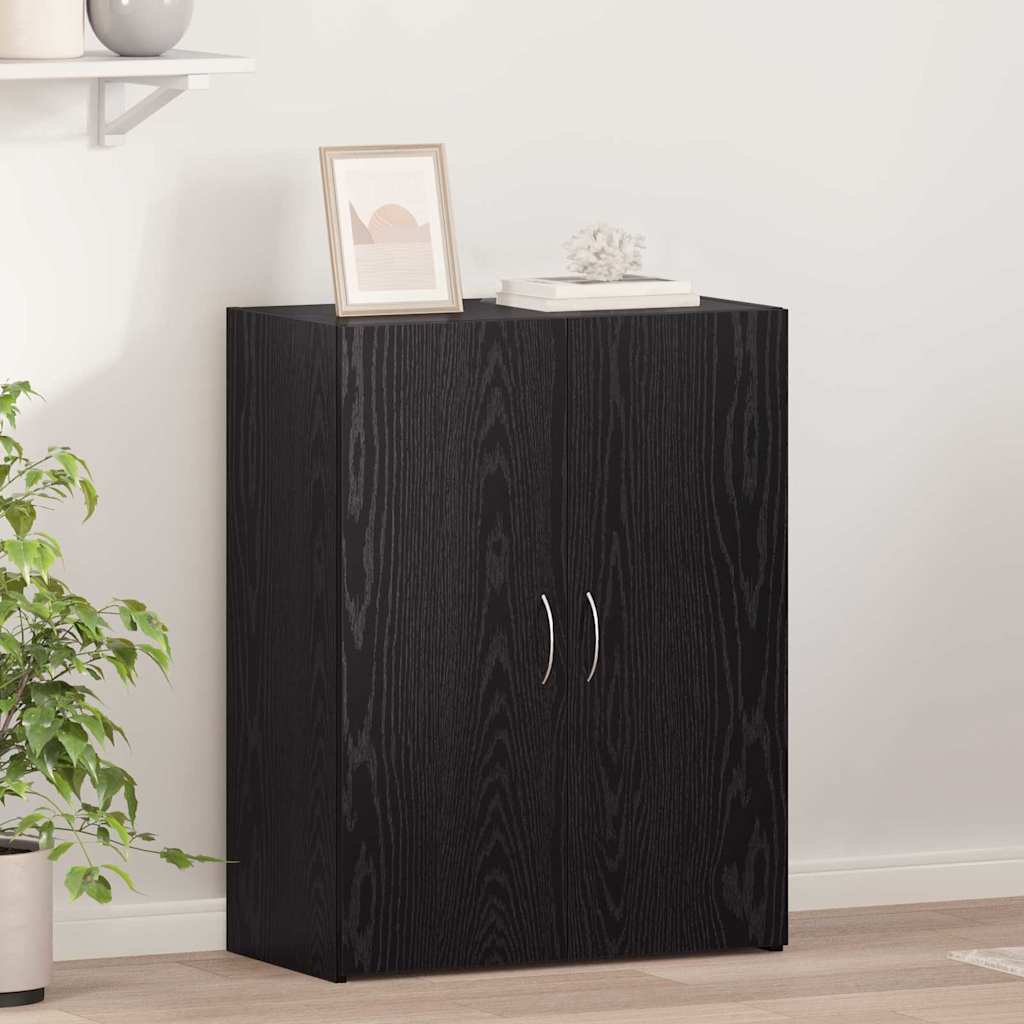 Office Cabinet - Black Oak, 60 x 32 x 77.5 cm, Engineered Wood