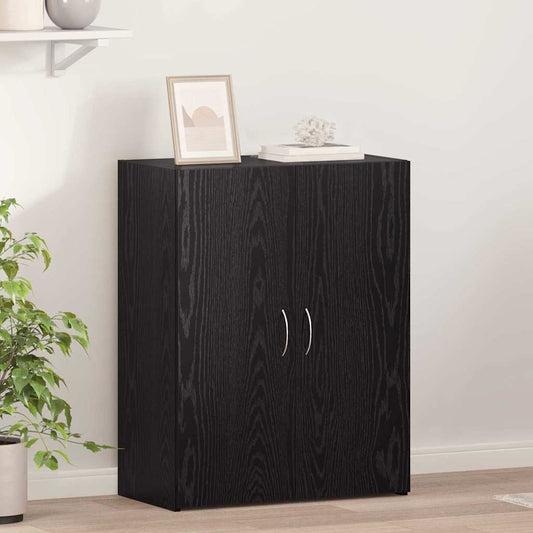 Office Cabinet - Black Oak, 60 x 32 x 77.5 cm, Engineered Wood