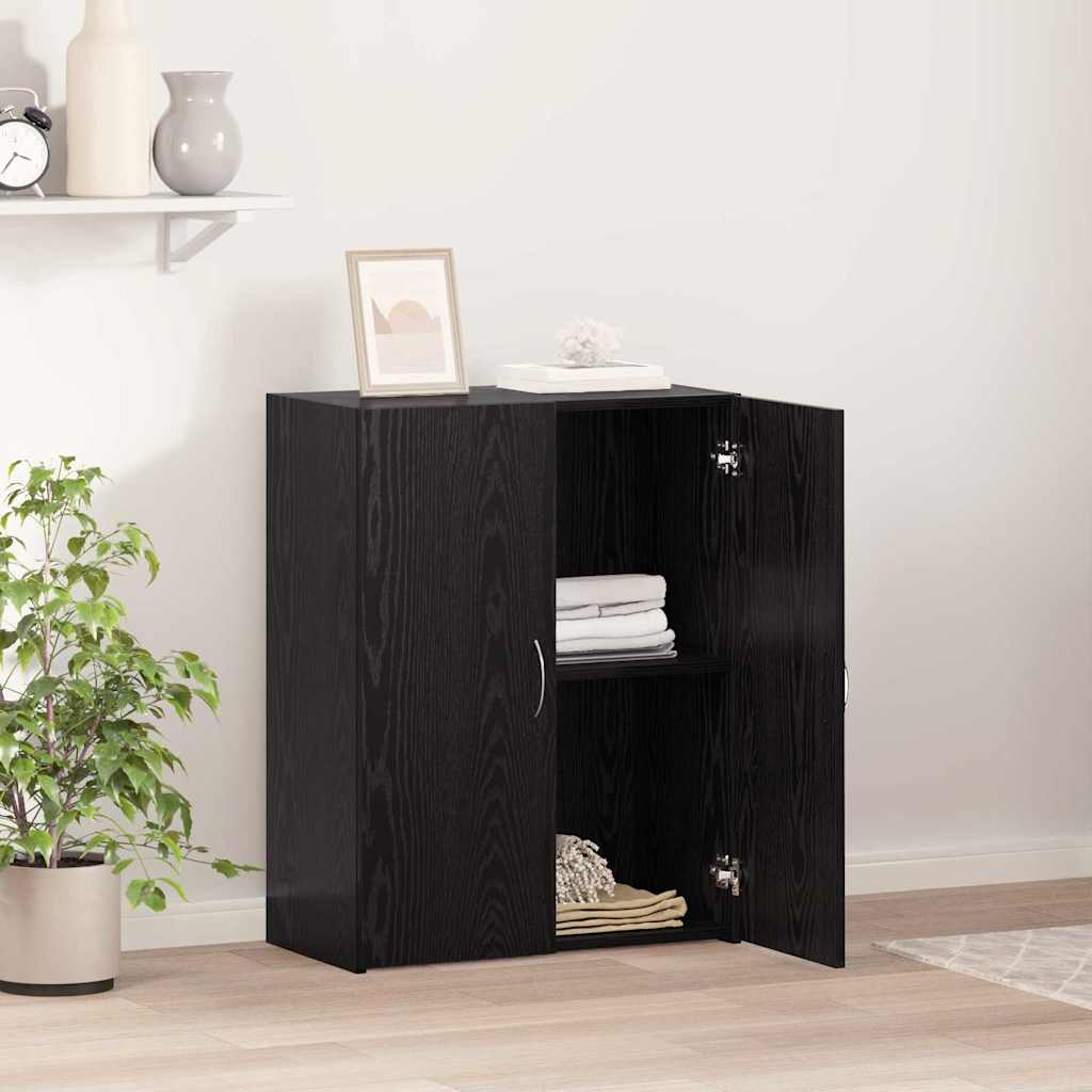 Office Cabinet - Black Oak, 60 x 32 x 77.5 cm, Engineered Wood