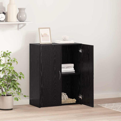 Office Cabinet - Black Oak, 60 x 32 x 77.5 cm, Engineered Wood