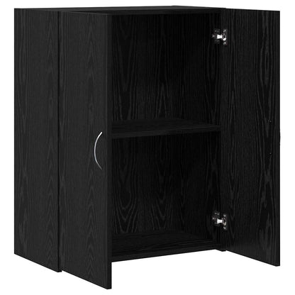 Office Cabinet - Black Oak, 60 x 32 x 77.5 cm, Engineered Wood