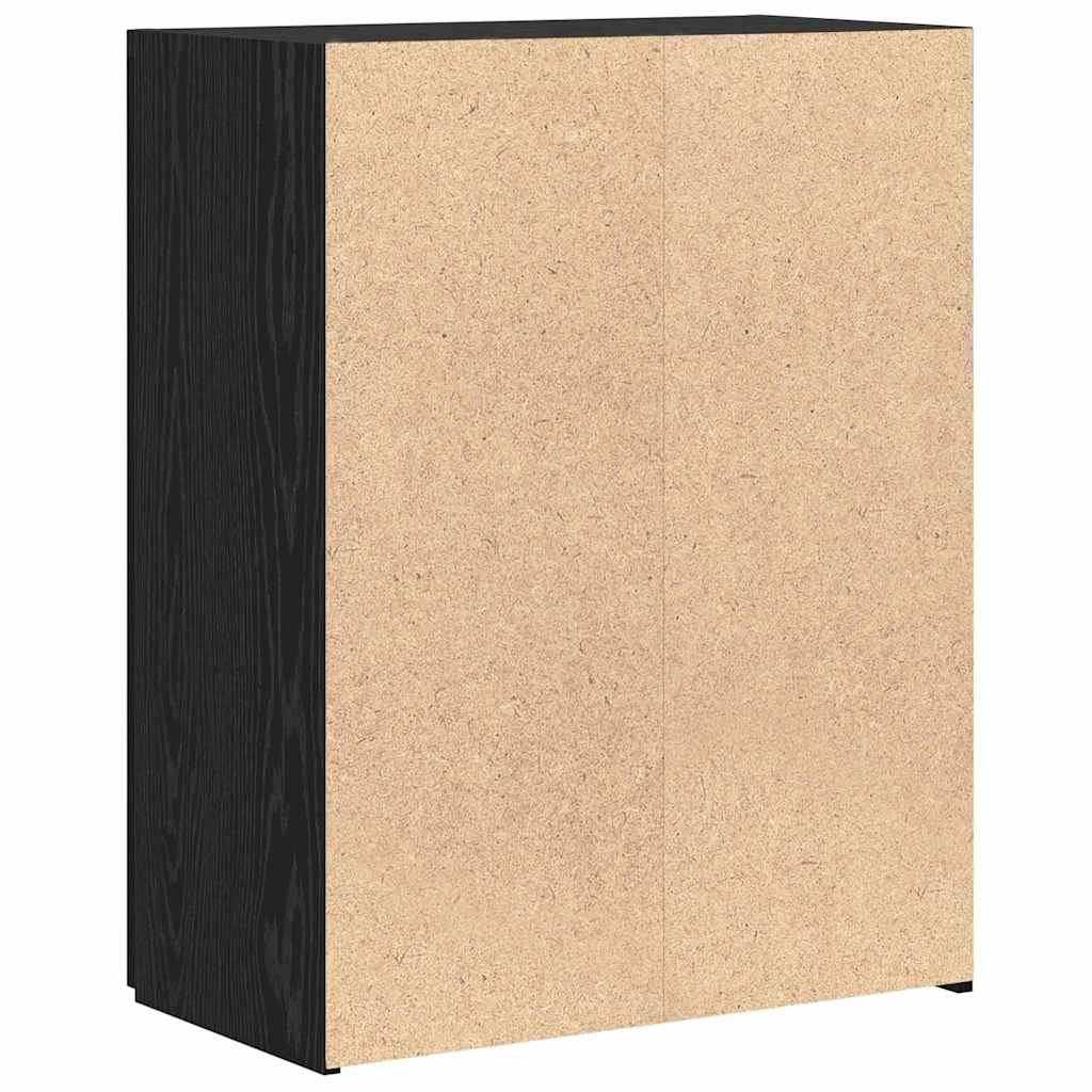 Office Cabinet - Black Oak, 60 x 32 x 77.5 cm, Engineered Wood