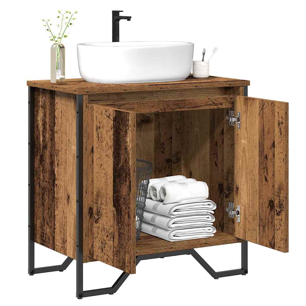 Bathroom Sink Cabinet Old Wood 60 x 35 x 60 cm Engineered wood