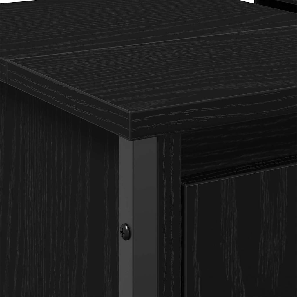 Bathroom Sink Cabinet Black Oak 60 x 35 x 60 cm Engineered wood