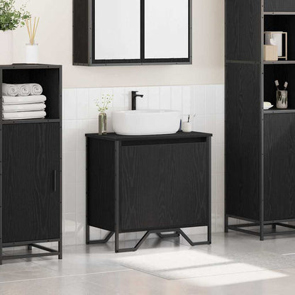 Bathroom Sink Cabinet Black Oak 60 x 35 x 60 cm Engineered wood