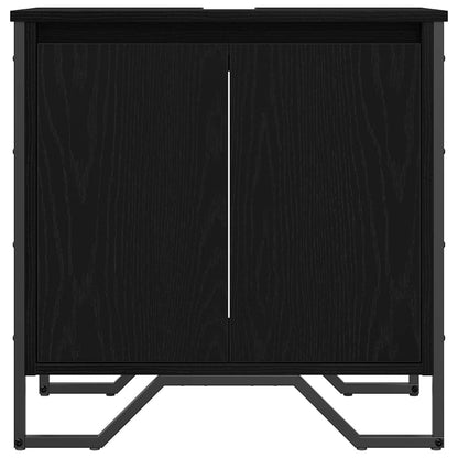 Bathroom Sink Cabinet Black Oak 60 x 35 x 60 cm Engineered wood