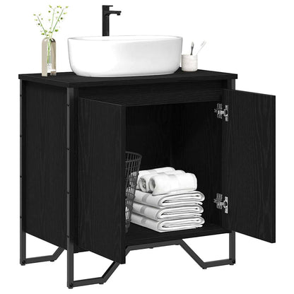 Bathroom Sink Cabinet Black Oak 60 x 35 x 60 cm Engineered wood