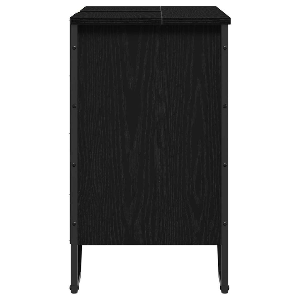 Bathroom Sink Cabinet Black Oak 60 x 35 x 60 cm Engineered wood