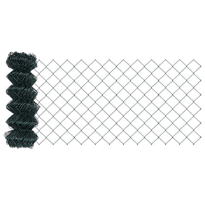 Chain Link Fence Green 10 x 0.4 m Steel