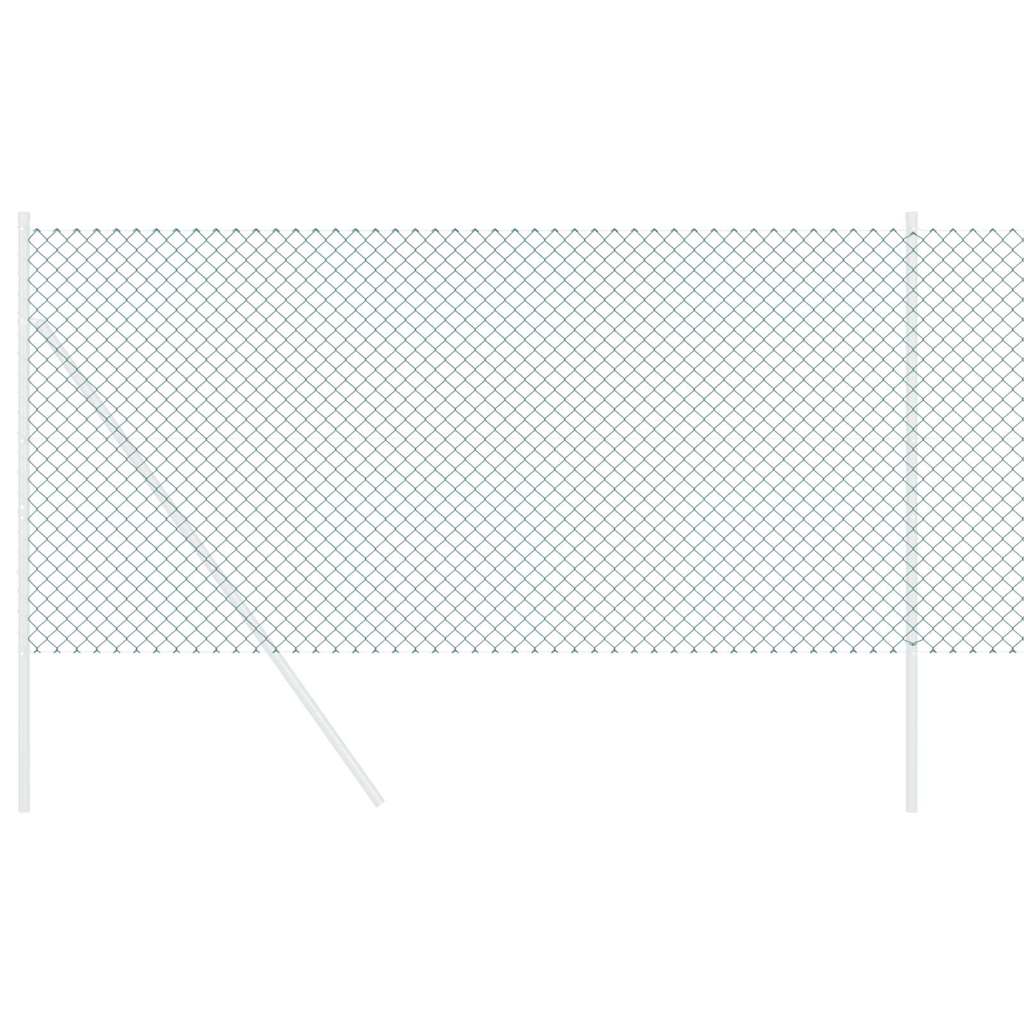 Chain Link Fence Green 10 x 0.6 m Steel