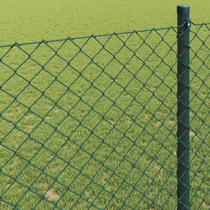 Chain Link Fence Green 10 x 1.4 m Steel