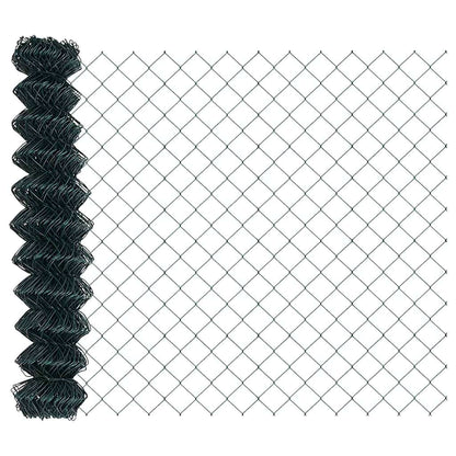 Chain Link Fence Green 10 x 1.4 m Steel