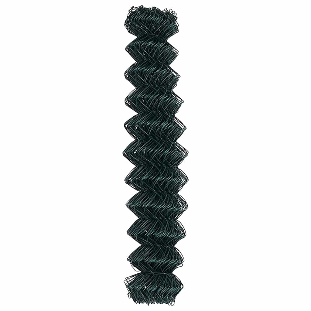 Chain Link Fence Green 10 x 1.4 m Steel