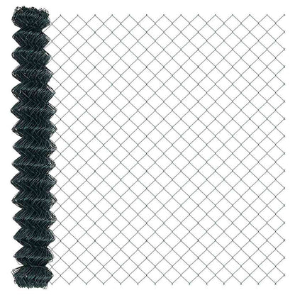 Chain Link Fence Green 10 x 1.6 m Steel