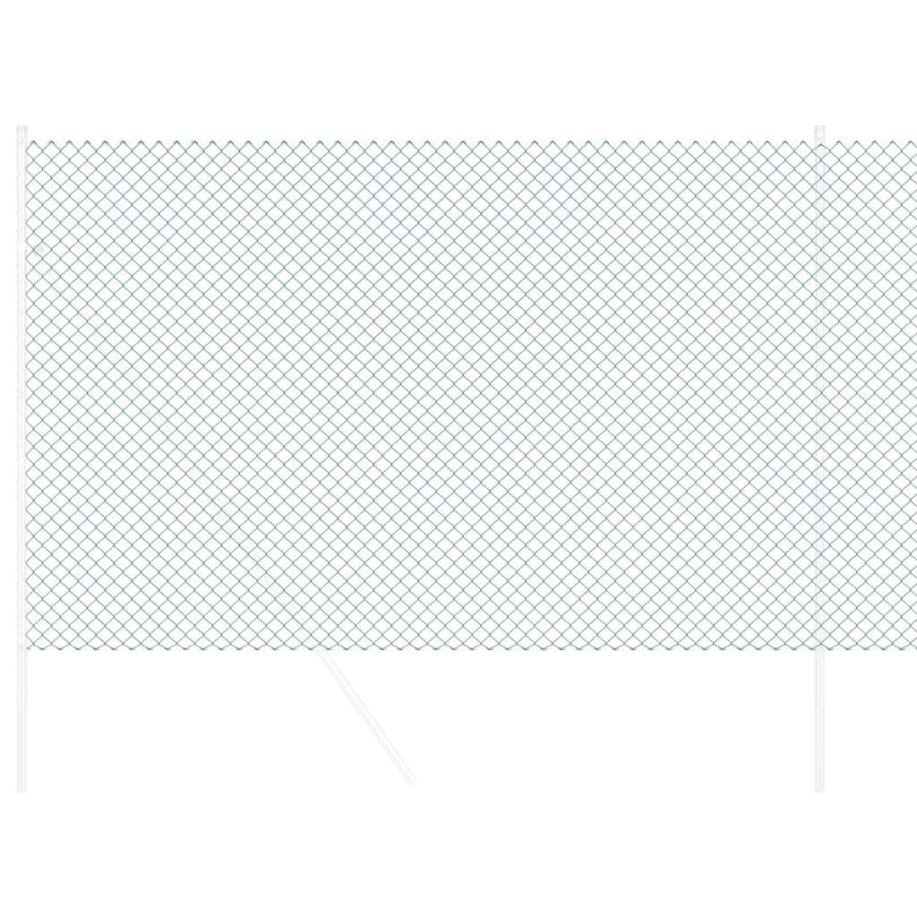 Chain Link Fence Green 10 x 1.6 m Steel