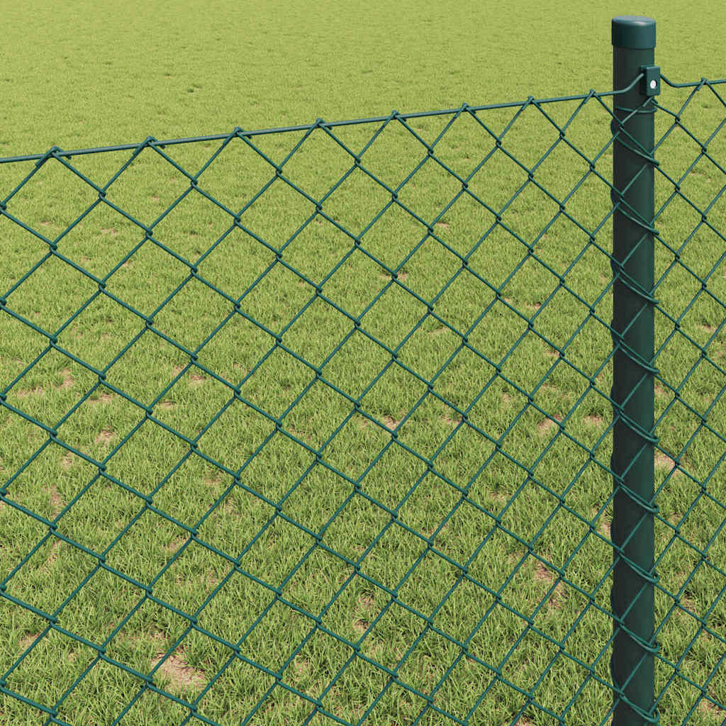 Chain Link Fence Green 25 x 0.4 m Steel