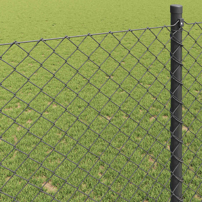 Chain Link Fence Grey 10 x 0.8 m Steel
