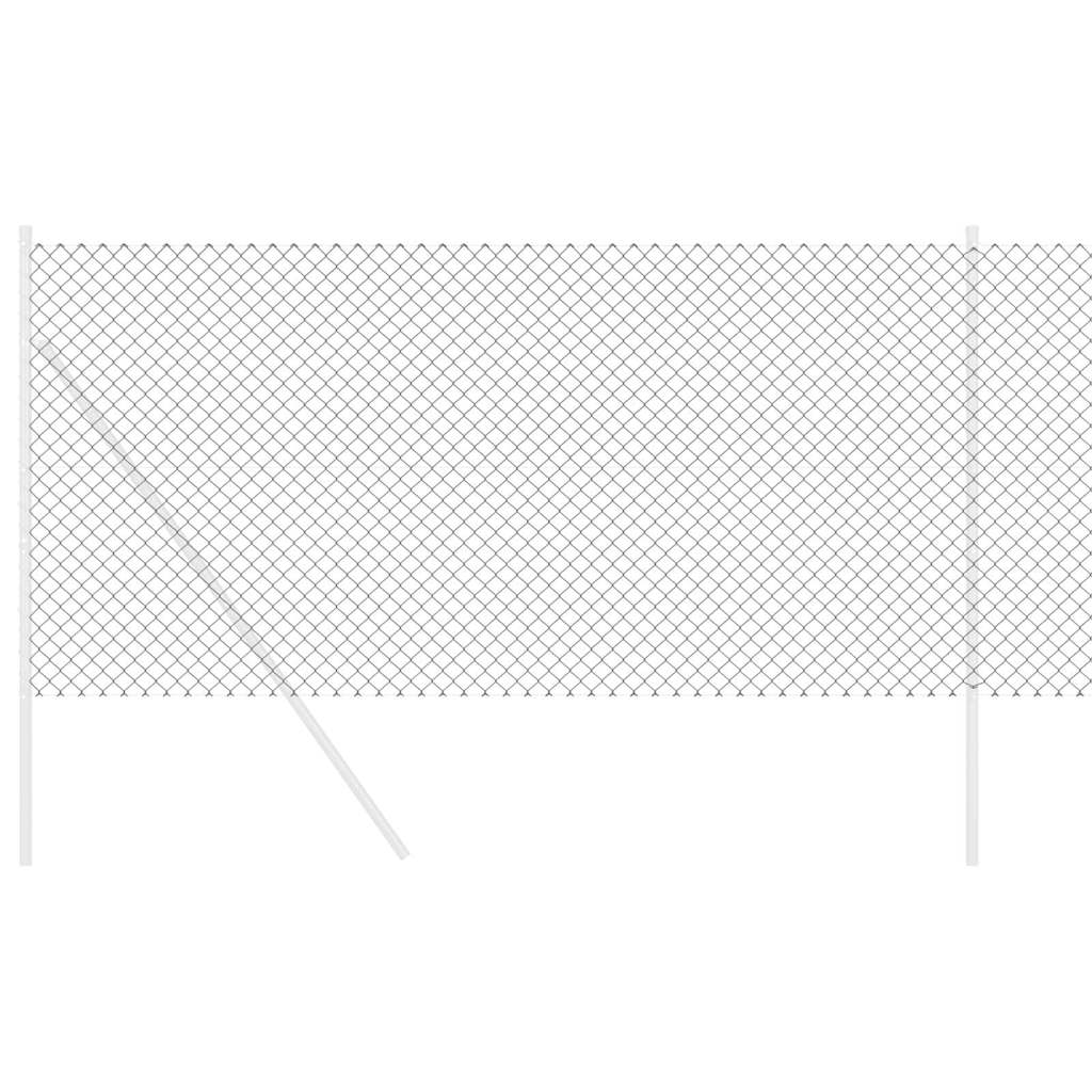 Chain Link Fence Grey 25 x 1.4 m Steel