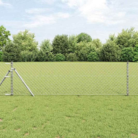 Chain Link Fence Silver 10 x 0.4 m Galvanised Steel