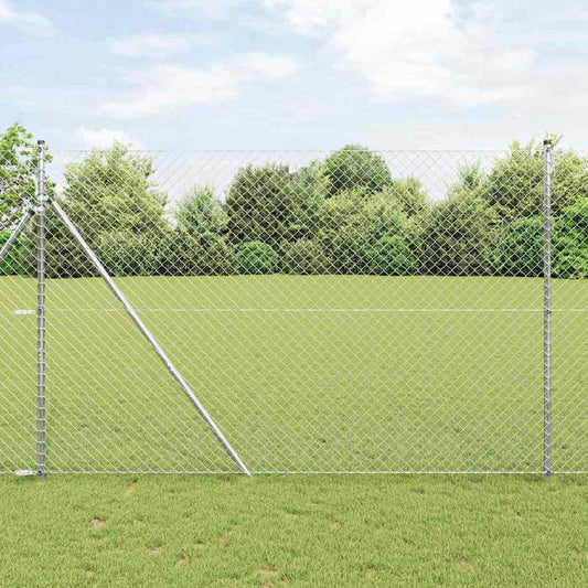 Chain Link Fence Silver 10 x 1.5 m Galvanised steel