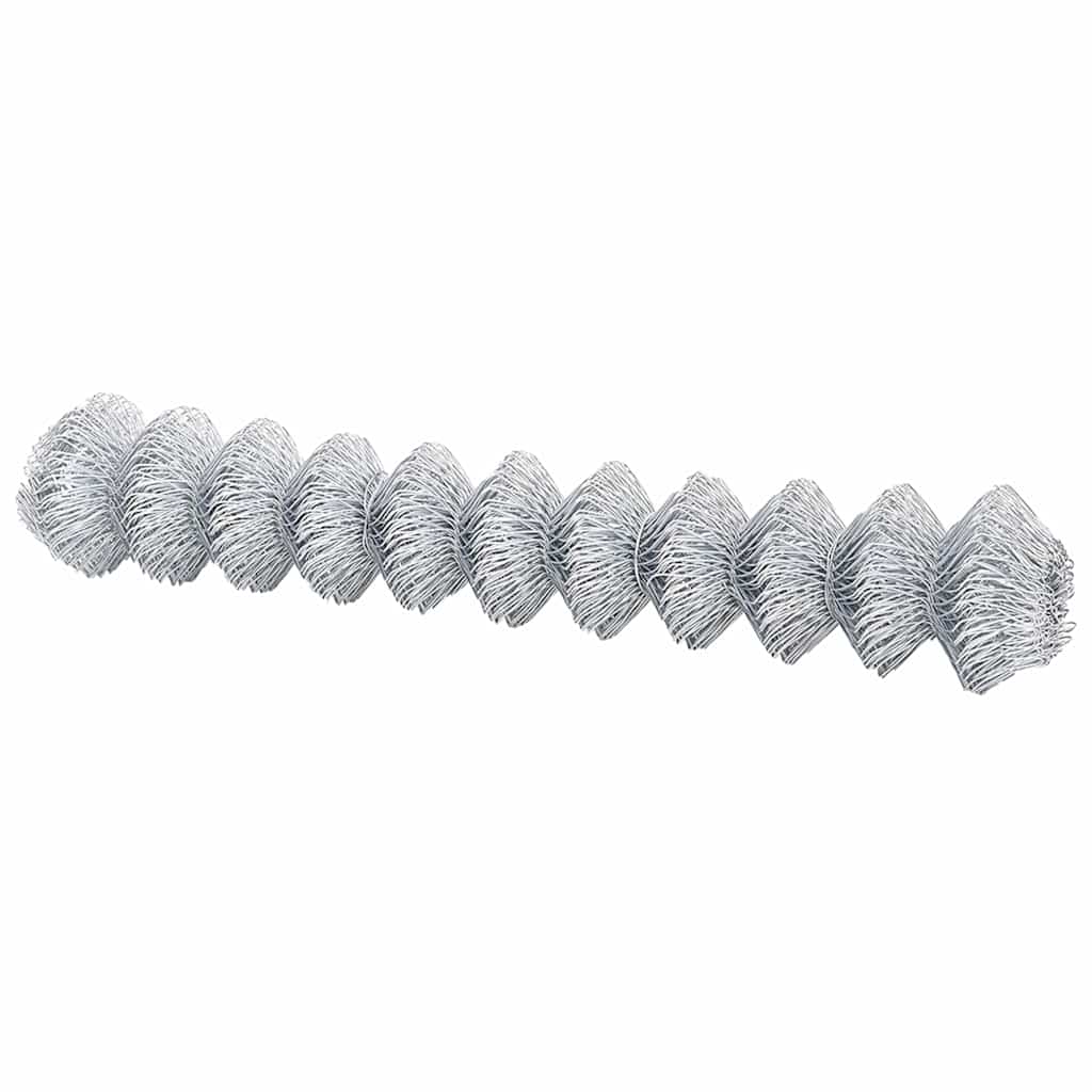 Chain Link Fence Silver 10 x 1.6 m Galvanised steel