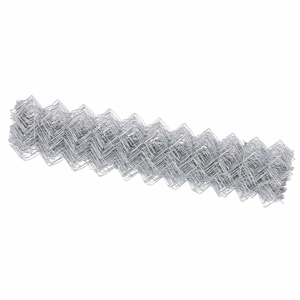 Chain Link Fence Silver 25 x 1.2 m Galvanised steel