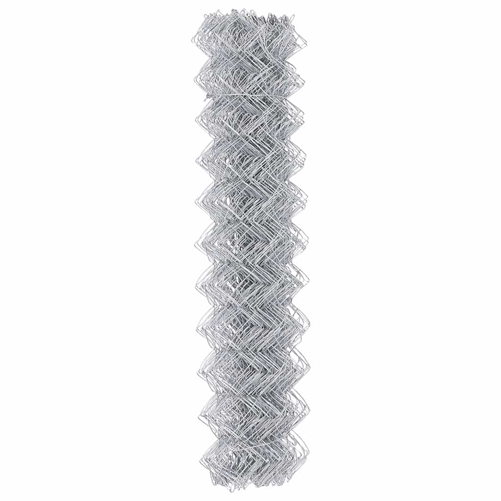 Chain Link Fence Silver 25 x 1.2 m Galvanised steel