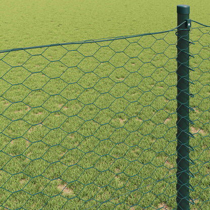 Hexagon Fence Green 1.4 x 25 m Steel