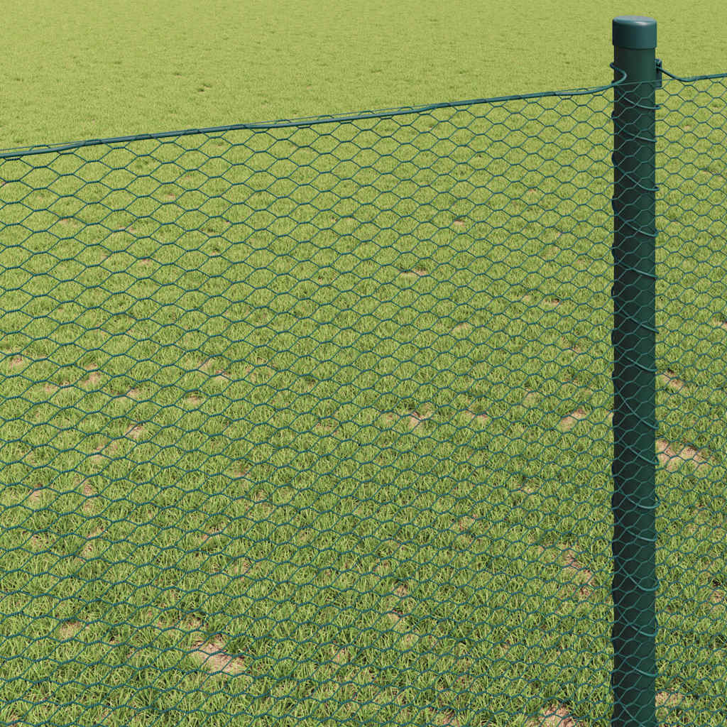Hexagon Fence Green 1.6 x 50 m Steel