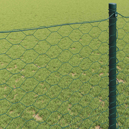 Hexagon Fence Green 0.5 x 100 m Steel