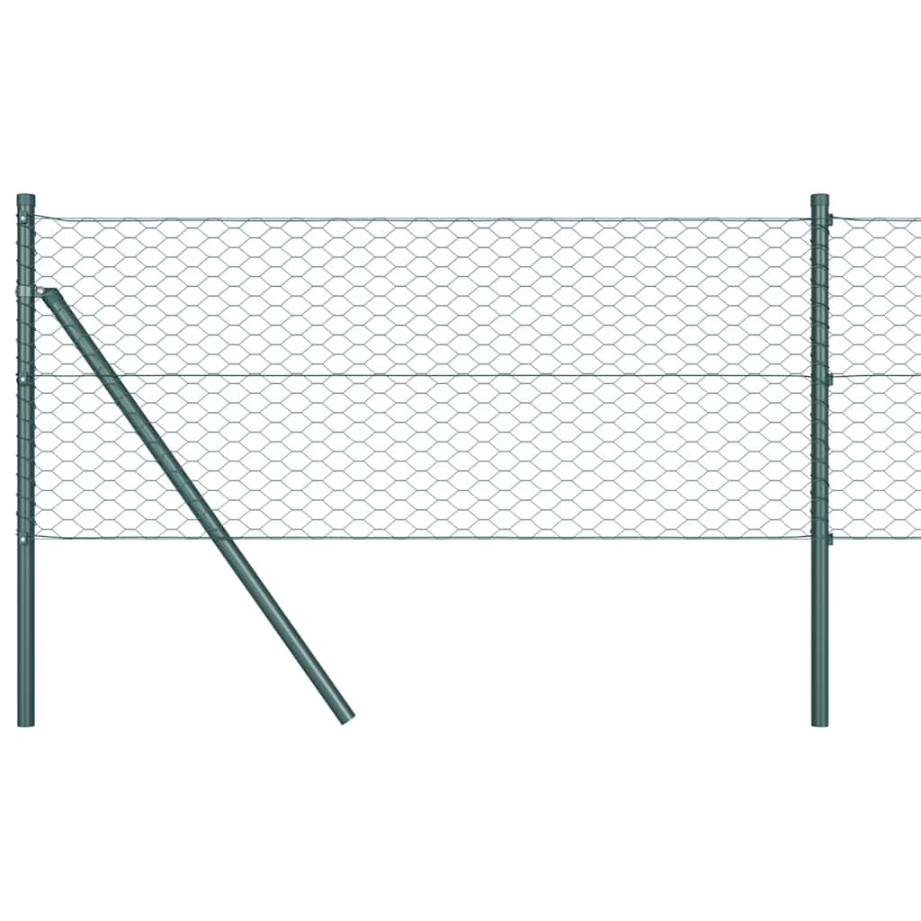 Hexagon Fence Green 0.6 x 100 m Steel