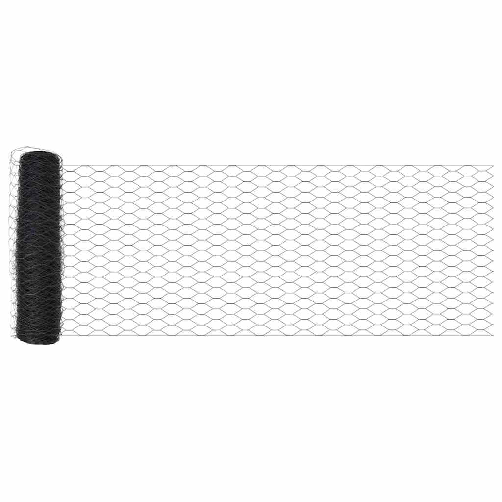 Hexagon Fence Grey 0.4 x 10 m Steel