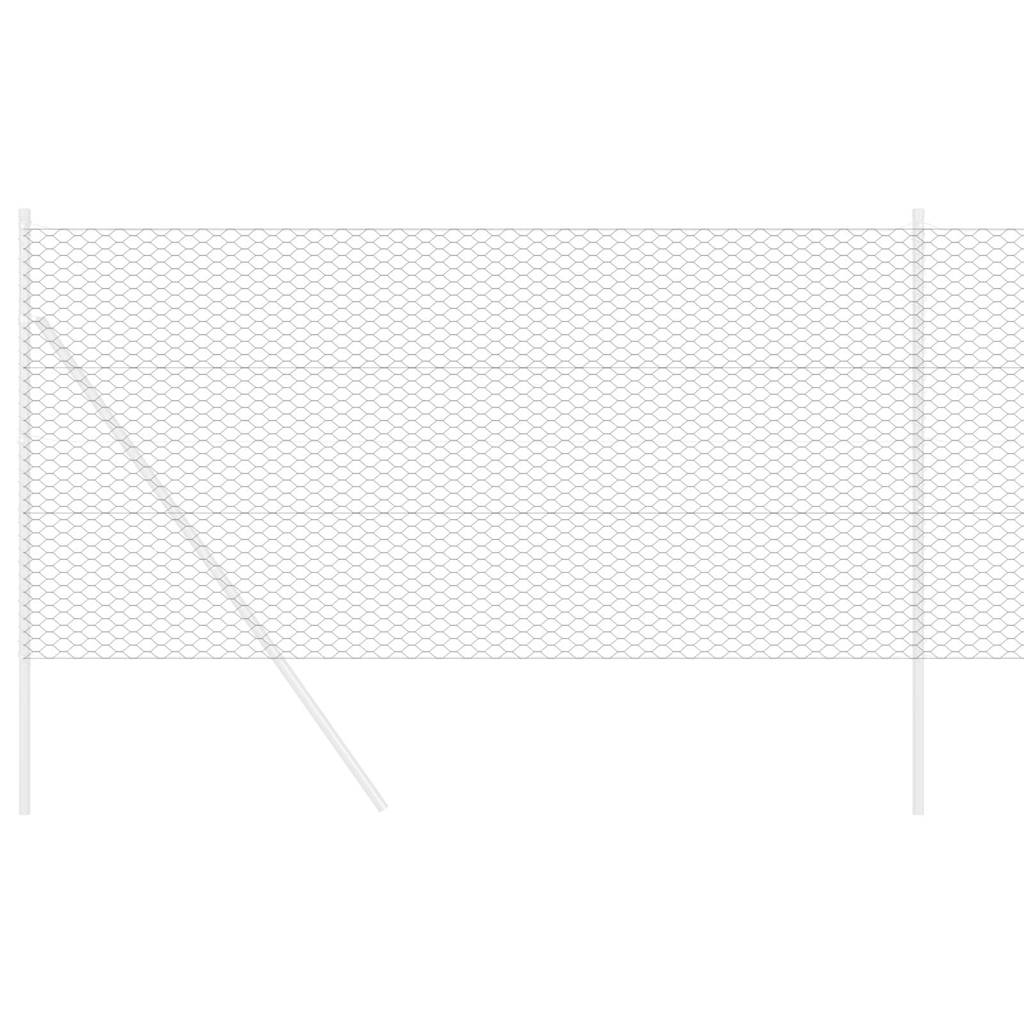Hexagon Fence Grey 0.4 x 10 m Steel